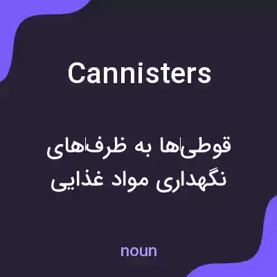 معنی cannisters به فارسی