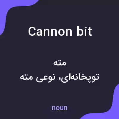معنی cannon bit به فارسی معنی cannon bit به فارسی