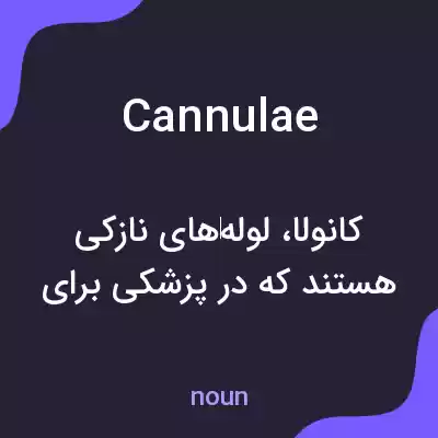 معنی cannulae به فارسی معنی cannulae به فارسی