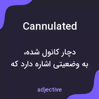 معنی cannulated به فارسی معنی cannulated به فارسی