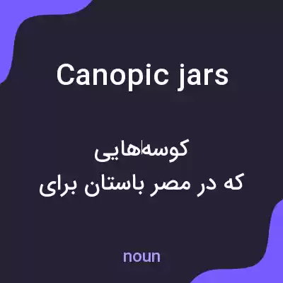 معنی canopic jars به فارسی معنی canopic jars به فارسی