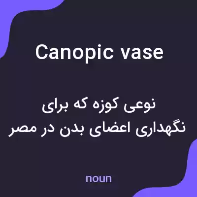 معنی canopic vase به فارسی معنی canopic vase به فارسی