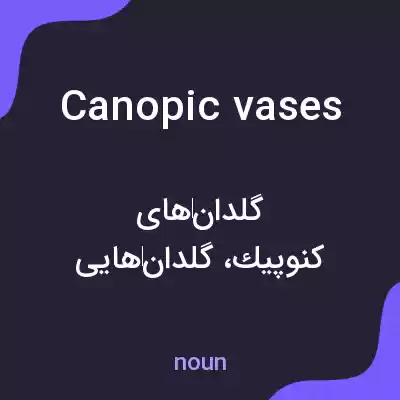 معنی canopic vases به فارسی معنی canopic vases به فارسی