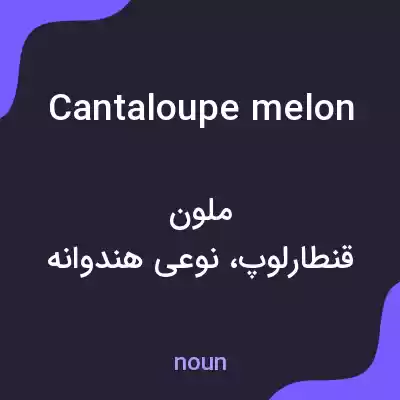 معنی cantaloupe melon به فارسی معنی cantaloupe melon به فارسی