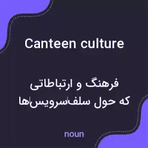 معنی canteen culture به فارسی معنی canteen culture به فارسی