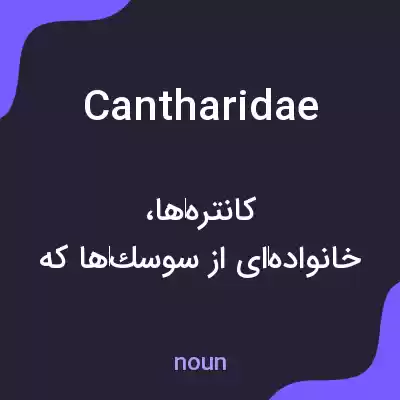 معنی cantharidae به فارسی معنی cantharidae به فارسی
