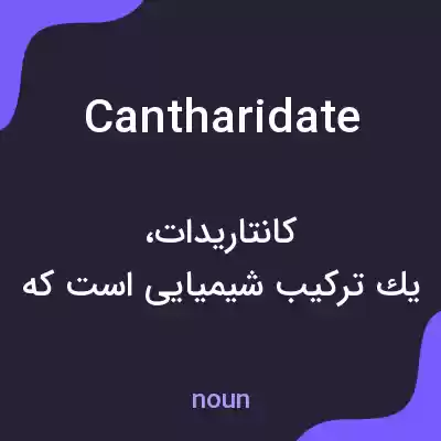 معنی cantharidate به فارسی معنی cantharidate به فارسی