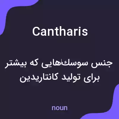 معنی cantharis به فارسی معنی cantharis به فارسی