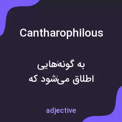 معنی cantharophilous به فارسی معنی cantharophilous به فارسی