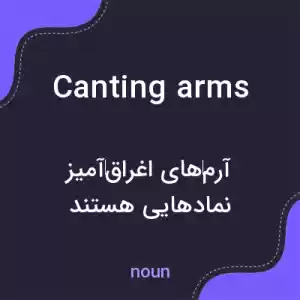 معنی canting arms به فارسی معنی canting arms به فارسی