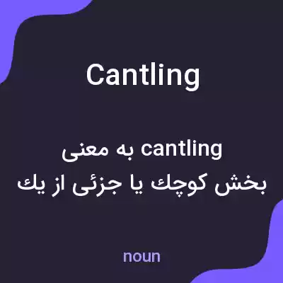 معنی cantling به فارسی معنی cantling به فارسی