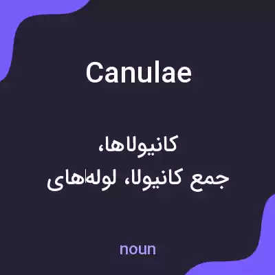 معنی canulae به فارسی معنی canulae به فارسی