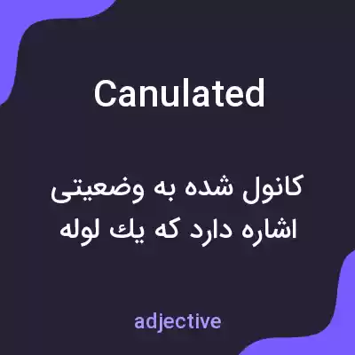 معنی canulated به فارسی معنی canulated به فارسی