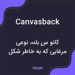 معنی canvasback به فارسی معنی canvasback به فارسی