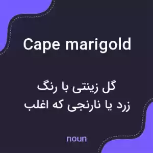 معنی cape marigold به فارسی معنی cape marigold به فارسی