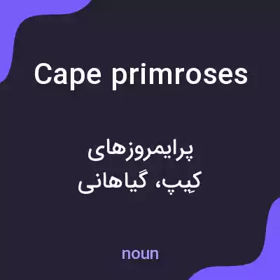 معنی cape primroses به فارسی معنی cape primroses به فارسی