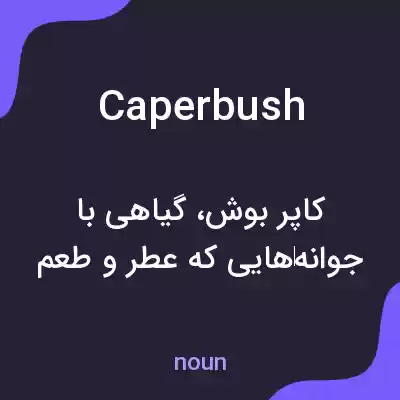معنی caperbush به فارسی معنی caperbush به فارسی
