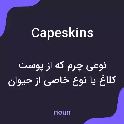 معنی capeskins به فارسی معنی capeskins به فارسی