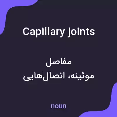 معنی capillary joints به فارسی معنی capillary joints به فارسی
