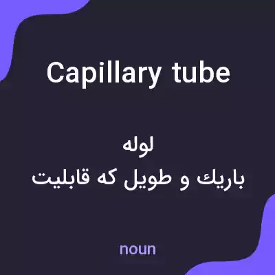 معنی capillary tube به فارسی معنی capillary tube به فارسی
