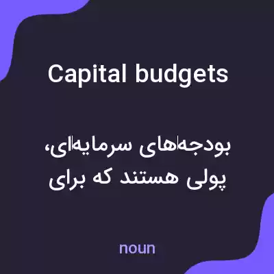 معنی capital budgets به فارسی معنی capital budgets به فارسی