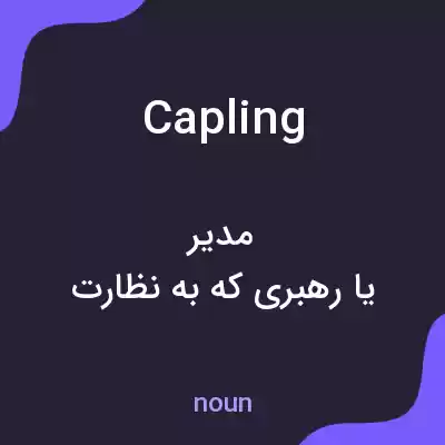 معنی capling به فارسی