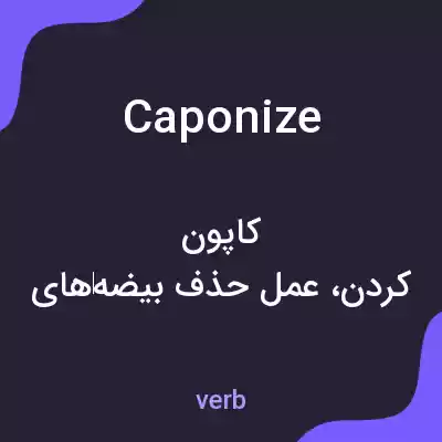معنی caponize به فارسی معنی caponize به فارسی