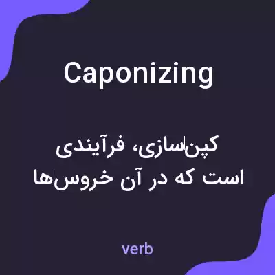 معنی caponizing به فارسی معنی caponizing به فارسی