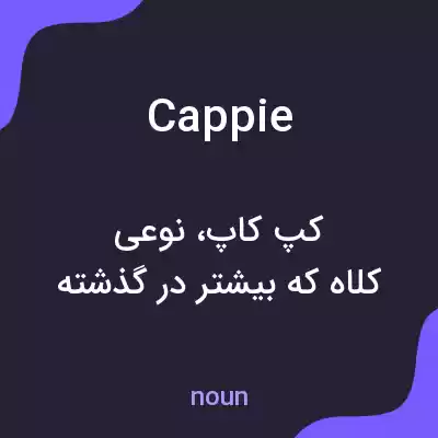 معنی cappie به فارسی معنی cappie به فارسی