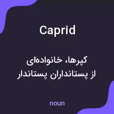 معنی caprid به فارسی معنی caprid به فارسی
