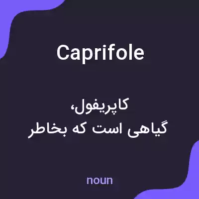 معنی caprifole به فارسی معنی caprifole به فارسی