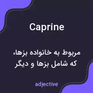 معنی caprine به فارسی معنی caprine به فارسی