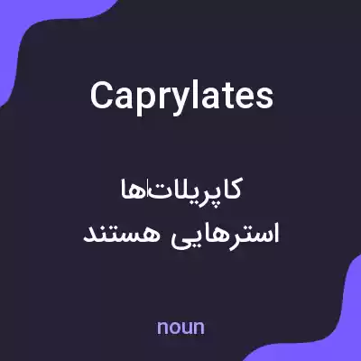معنی caprylates به فارسی معنی caprylates به فارسی