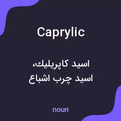 معنی caprylic به فارسی معنی caprylic به فارسی