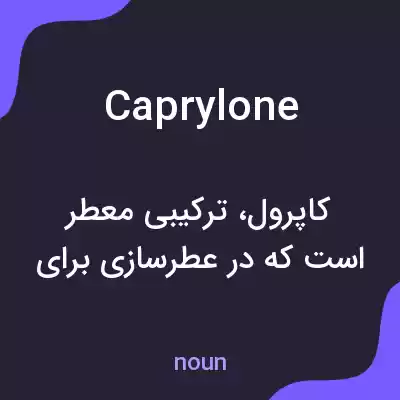 معنی caprylone به فارسی معنی caprylone به فارسی