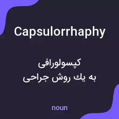 معنی capsulorrhaphy به فارسی معنی capsulorrhaphy به فارسی
