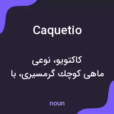 معنی caquetio به فارسی معنی caquetio به فارسی
