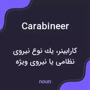 معنی carabineer به فارسی معنی carabineer به فارسی