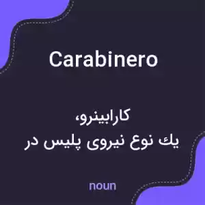 معنی carabinero به فارسی معنی carabinero به فارسی