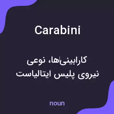 معنی carabini به فارسی معنی carabini به فارسی