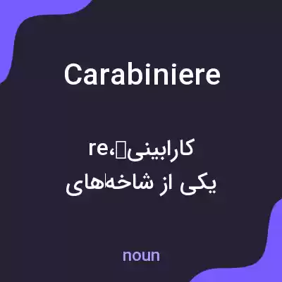 معنی carabiniere به فارسی معنی carabiniere به فارسی