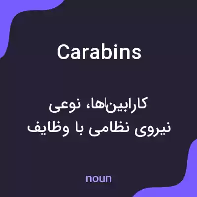 معنی carabins به فارسی معنی carabins به فارسی