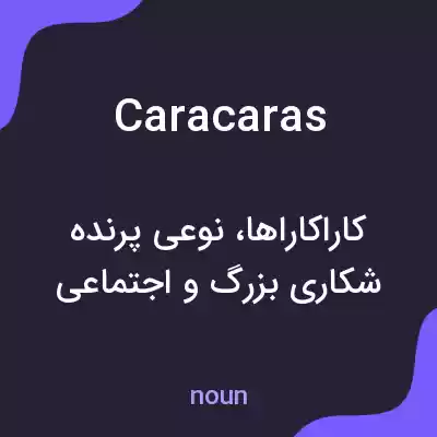 معنی caracaras به فارسی معنی caracaras به فارسی