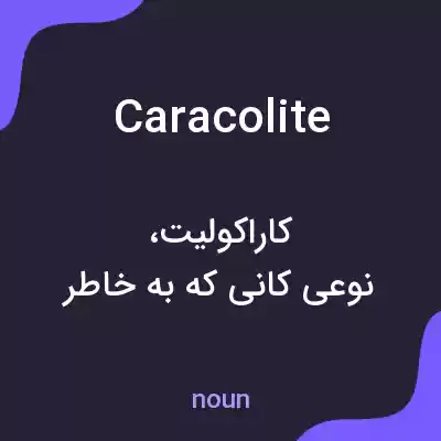 معنی caracolite به فارسی معنی caracolite به فارسی