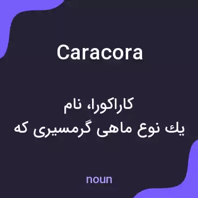 معنی caracora به فارسی