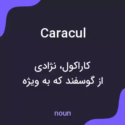معنی caracul به فارسی معنی caracul به فارسی