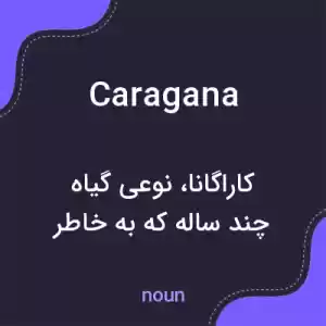 معنی caragana به فارسی