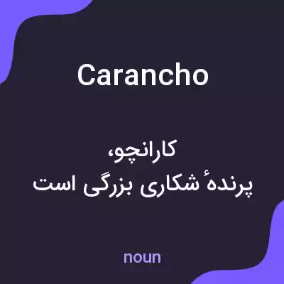 معنی carancho به فارسی معنی carancho به فارسی
