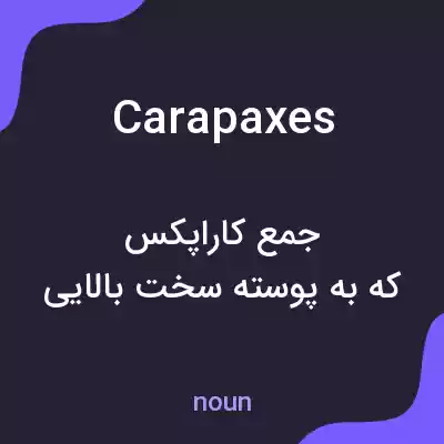 معنی carapaxes به فارسی معنی carapaxes به فارسی