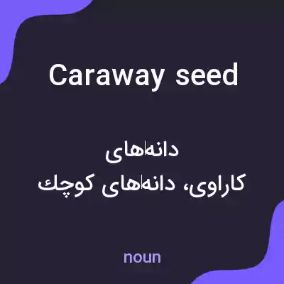 معنی caraway seed به فارسی
